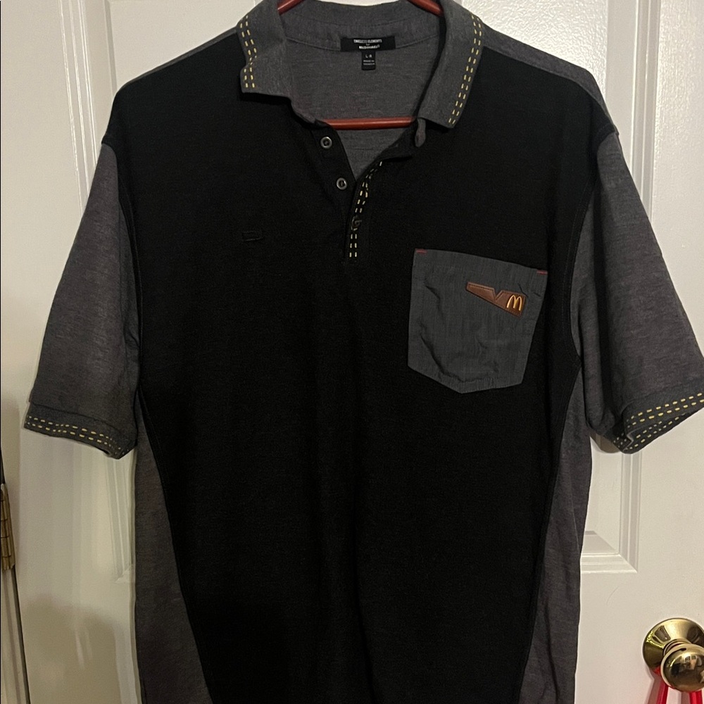 Black and Gray Men's McDonald's Polo Shirt